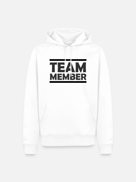 Team Member - Men’s Premium Organic Hoodie - white