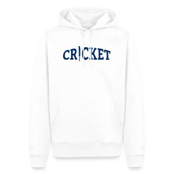 Cricket Lettering with Bat - Kricket - Männer Premium Bio Hoodie - Weiß - Vorne - Nico (187cm)