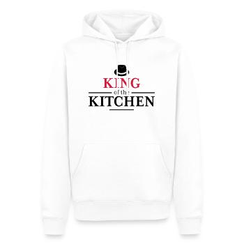 Tablier de cuisine pour homme - Sweat à capuche Premium bio Homme - blanc - Devant - Nico (187cm)