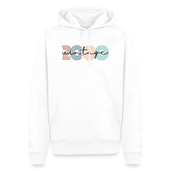 2000 vintage rétro - Sweat à capuche Premium bio Homme - blanc - Devant - Nico (187cm)