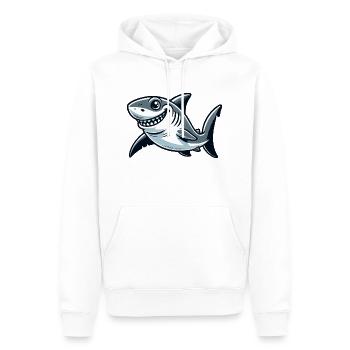 Bande dessinée requin - Sweat à capuche Premium bio Homme - blanc - Devant - Nico (187cm)