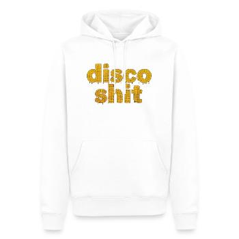 disco shit 053260 - Männer Premium Bio Hoodie - Weiß - Vorne - Nico (187cm)