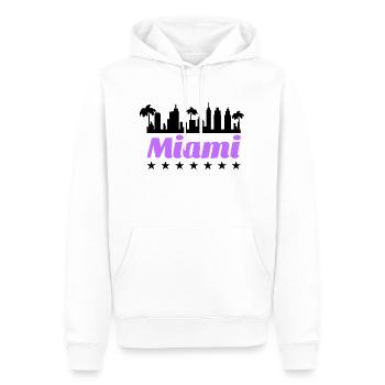 Miami - Sweat à capuche Premium bio Homme - blanc - Devant - Nico (187cm)