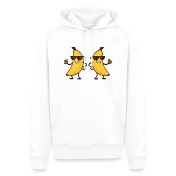 Babane Bande Dessinée Cool 2 - Sweat à capuche Premium bio Homme - blanc - Devant - Nico (187cm)