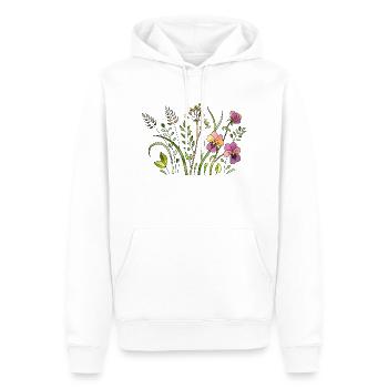Blumen - Männer Premium Bio Hoodie - Weiß - Vorne - Nico (187cm)