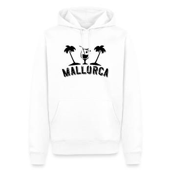 Majorca - Men’s Premium Organic Hoodie - white - Front - Nico (187cm)