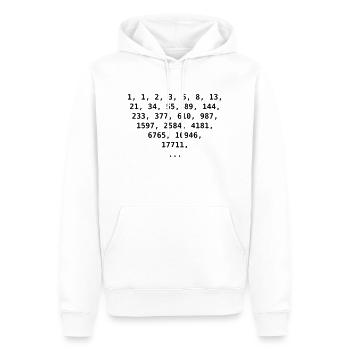 Fibonacci Zahlen - Männer Premium Bio Hoodie - Weiß - Vorne - Nico (187cm)