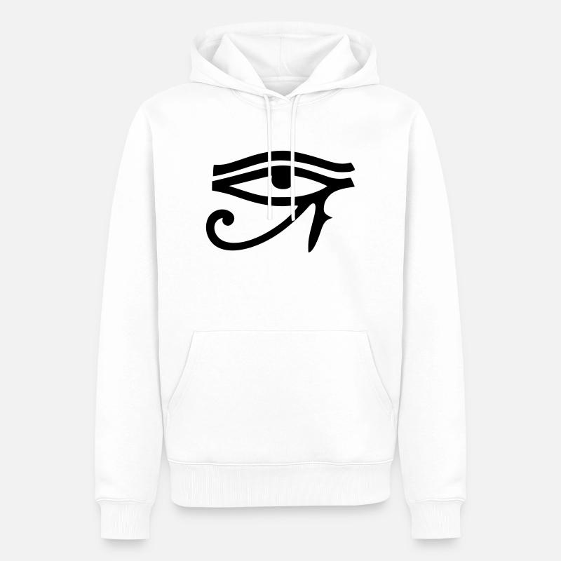 oeil d'Horus - Sweat à capuche Premium bio Homme - blanc
