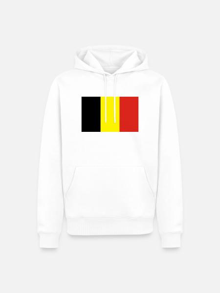 belgium - Men’s Premium Organic Hoodie - white