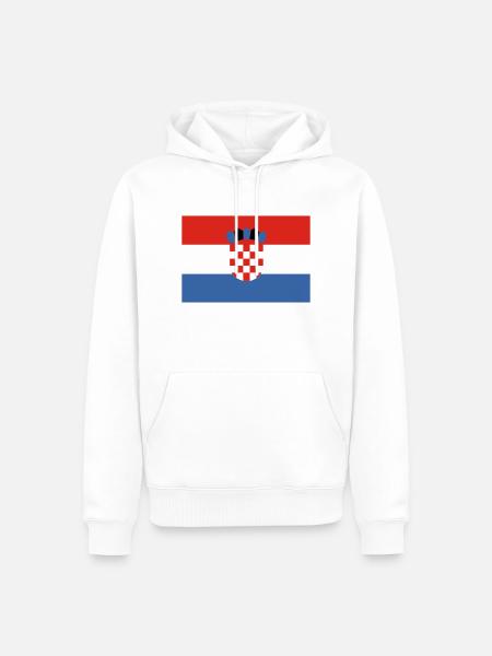 Kroatien - Männer Premium Bio Hoodie - Weiß