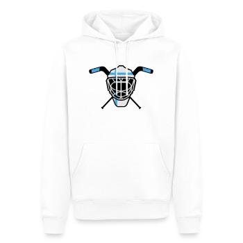 Hockey Goalie Mask Finlande - Sweat à capuche Premium bio Homme - blanc - Devant - Nico (187cm)