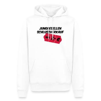 Bachelor - Men’s Premium Organic Hoodie - white - Front - Nico (187cm)