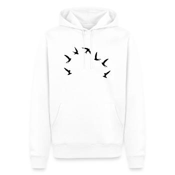 Mauersegler / swifts (1c) - Sweat à capuche Premium bio Homme - blanc - Devant - Nico (187cm)