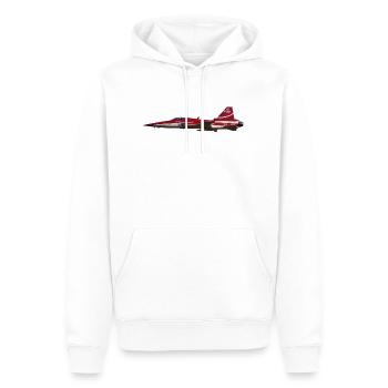 Kampfjet - Männer Premium Bio Hoodie - Weiß - Vorne - Nico (187cm)