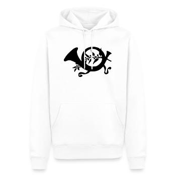 Jagdhorn - Männer Premium Bio Hoodie - Weiß - Vorne - Nico (187cm)