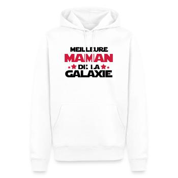 meilleure maman - Sweat à capuche Premium bio Homme - blanc - Devant - Nico (187cm)