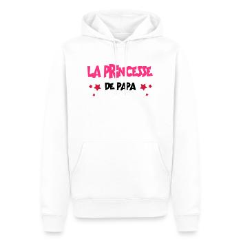 la princesse de - Sweat à capuche Premium bio Homme - blanc - Devant - Nico (187cm)