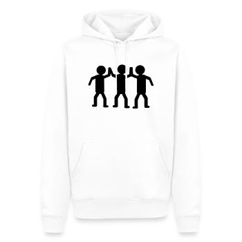 winner victory sieger - Sweat à capuche Premium bio Homme - blanc - Devant - Nico (187cm)