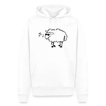 Cooles Schaf - Männer Premium Bio Hoodie - Weiß - Vorne - Nico (187cm)