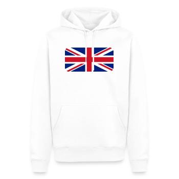 UK FLAG round corner 400 dpi - Sweat à capuche Premium bio Homme - blanc - Devant - Nico (187cm)