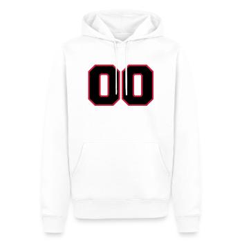 number00 - Sweat à capuche Premium bio Homme - blanc - Devant - Nico (187cm)