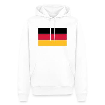 deutschland_50 - Männer Premium Bio Hoodie - Weiß - Vorne - Nico (187cm)
