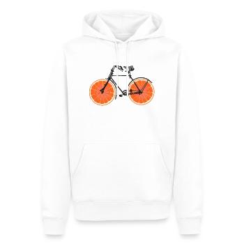 Fahrrad Orangen Früchte Velo Fahrräder Urbanbike - Männer Premium Bio Hoodie - Weiß - Vorne - Nico (187cm)