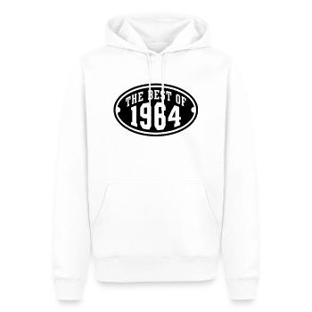 LE MEILLEUR DE 1964 - conception Anniversaire - Sweat à capuche Premium bio Homme - blanc - Devant - Nico (187cm)
