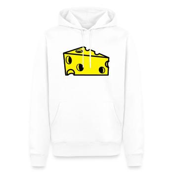 Schweizer Käse mit Löchern, in Scheiben - Männer Premium Bio Hoodie - Weiß - Vorne - Nico (187cm)