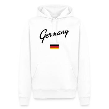 Allemagne - Sweat à capuche Premium bio Homme - blanc - Devant - Nico (187cm)