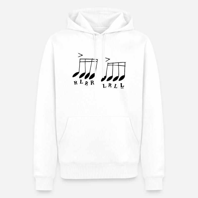 paradiddle - Männer Premium Bio Hoodie - Weiß