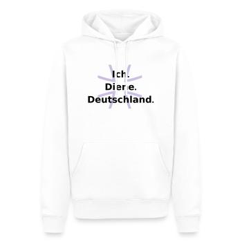 Ich. Diene. Deutschland. - Männer Premium Bio Hoodie - Weiß - Vorne - Nico (187cm)