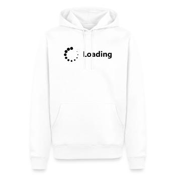 Loading - Men’s Premium Organic Hoodie - white - Front - Nico (187cm)