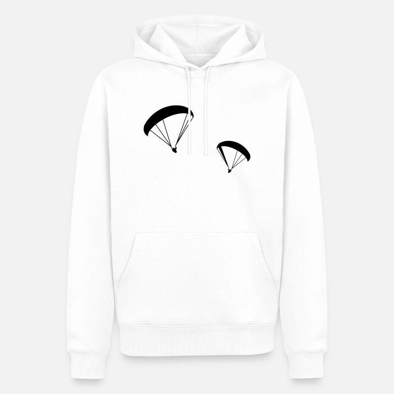 Gleitschirm,Paraglider,Paragliding,Fliegen,Drachen - Männer Premium Bio Hoodie - Weiß