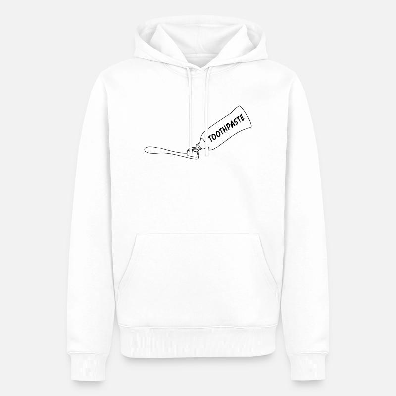 Toothpaste And Toothbrush - Männer Premium Bio Hoodie - Weiß