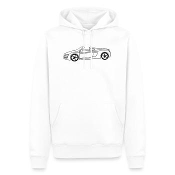 Luxus Cabrio Tribal - Männer Premium Bio Hoodie - Weiß - Vorne - Nico (187cm)