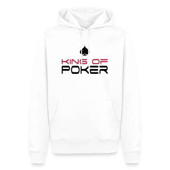 poker - Sweat à capuche Premium bio Homme - blanc - Devant - Nico (187cm)