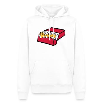 Zigaretten - Männer Premium Bio Hoodie - Weiß - Vorne - Nico (187cm)