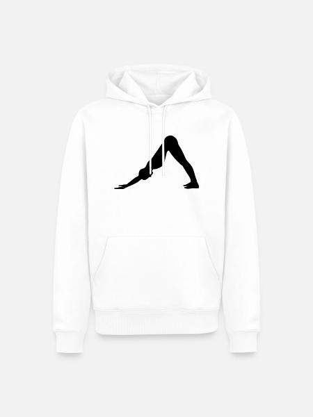 Pilates - Men’s Premium Organic Hoodie - white