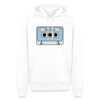 Kassette - Männer Premium Bio Hoodie - Weiß - Vorne - Nico (187cm)