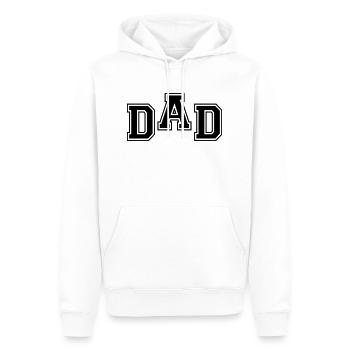 Dad - Sweat à capuche Premium bio Homme - blanc - Devant - Nico (187cm)