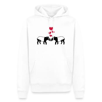 Tapir - Männer Premium Bio Hoodie - Weiß - Vorne - Nico (187cm)