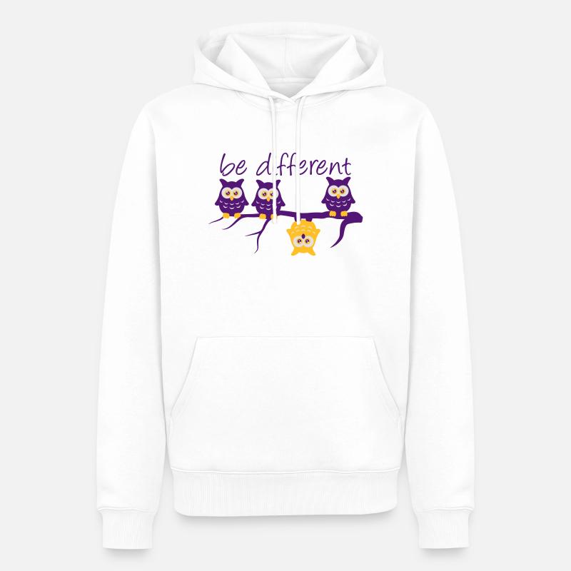 Abdulazeez be different 4 owls differ - Men’s Premium Organic Hoodie - white