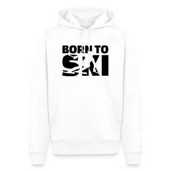 Born to Ski - Sweat à capuche Premium bio Homme - blanc - Devant - Nico (187cm)
