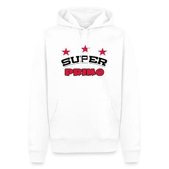 Super primo - Sweat à capuche Premium bio Homme - blanc - Devant - Nico (187cm)