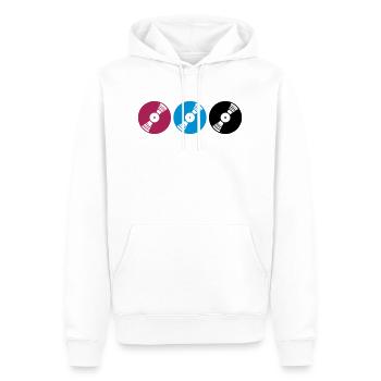 vinyl bunte reihe discjockey club music liebe musi - Männer Premium Bio Hoodie - Weiß - Vorne - Nico (187cm)