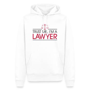 Trust me I'm a Lawyer - Männer Premium Bio Hoodie - Weiß - Vorne - Nico (187cm)