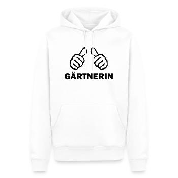 gärtnerin - Männer Premium Bio Hoodie - Weiß - Vorne - Nico (187cm)