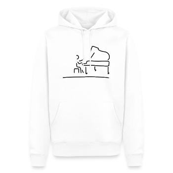 pianist an klavier klavierspielen - Männer Premium Bio Hoodie - Weiß - Vorne - Nico (187cm)