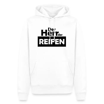 reifen - Männer Premium Bio Hoodie - Weiß - Vorne - Nico (187cm)